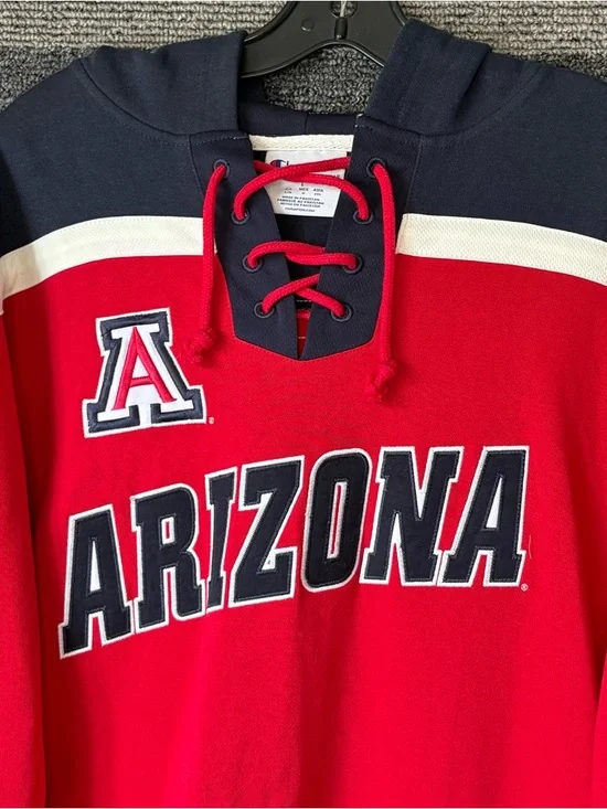 Champion Arizona Wildcats NCAA Lace-Up Hoodie Sweatshirt Men’s Large EUC - Picture 3 of 5
